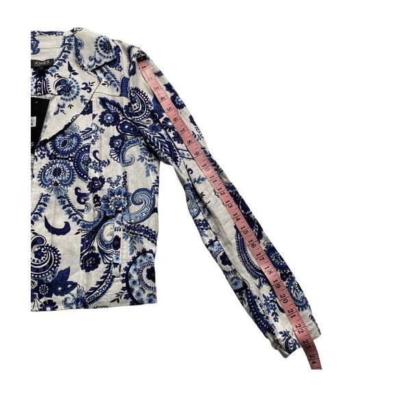 Polished Jones New York Paisley Linen Blend Blazer XS Officecore - Picture 11 of 16